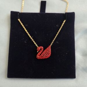 Swarovski Red Swan Necklace